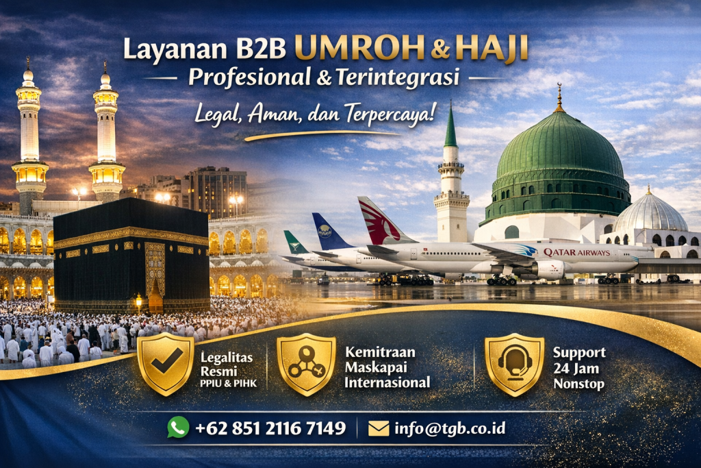 Transformasi Layanan Umroh & Haji: TGB B2B SERVICE Bangun Sistem B2B Modern, Legal, dan Terintegrasi - PT TUBAGUS GLOBAL BUSINESS